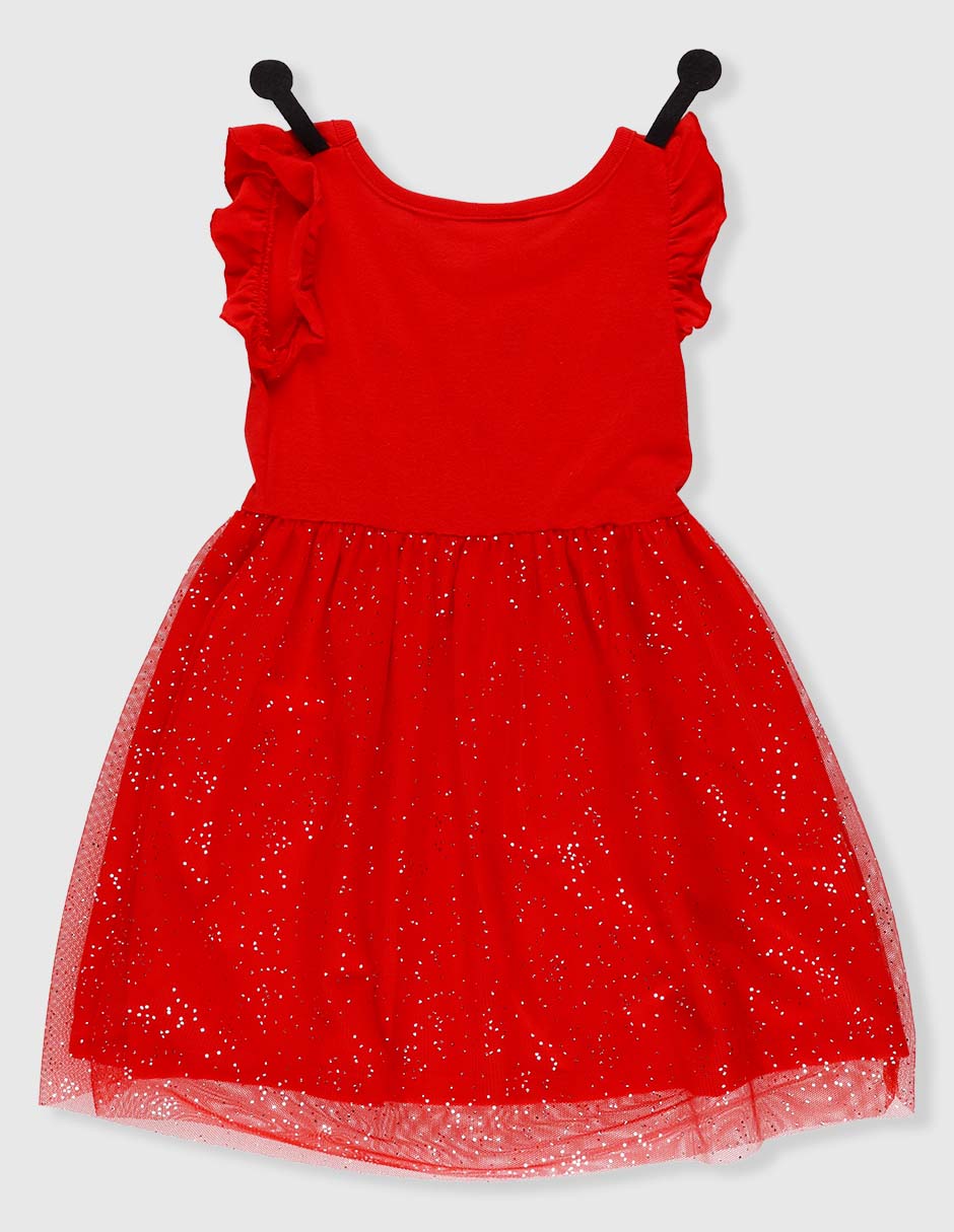 Vestido Optima manga volantes para niña