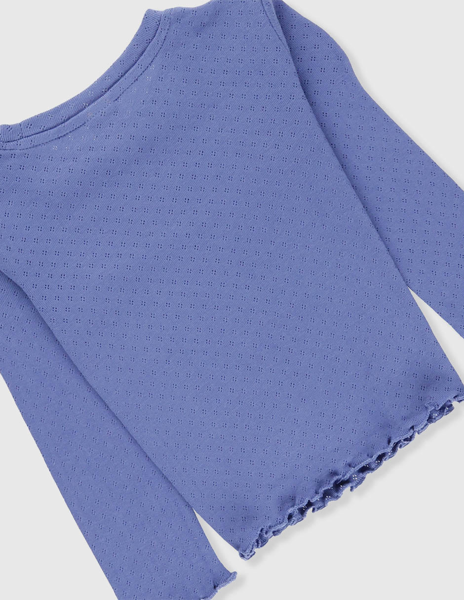 Playera manga larga para niña