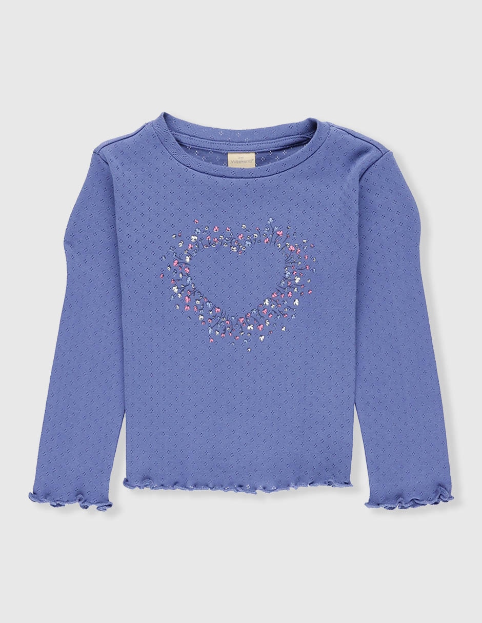 Playera Weekend Baby manga larga para niña