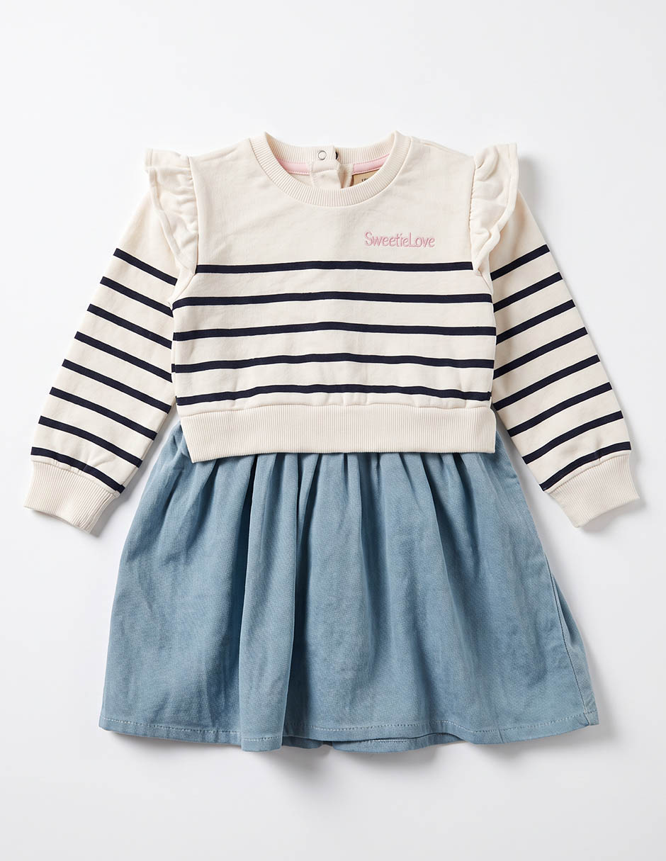 Vestido manga larga para niña 2