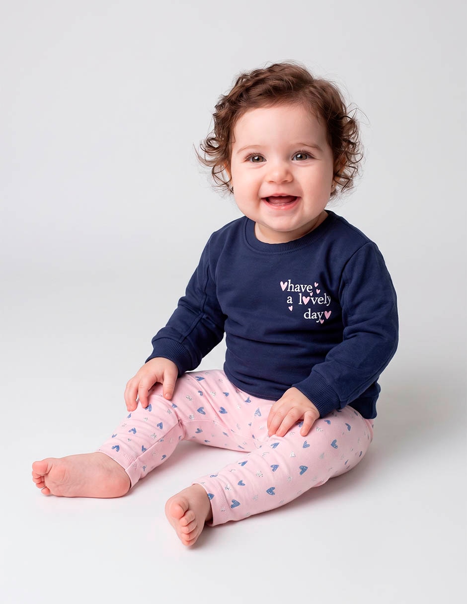 Conjunto casual de algodón para niña 2 piezas Conjunto casual de algodón para niña 2 piezas