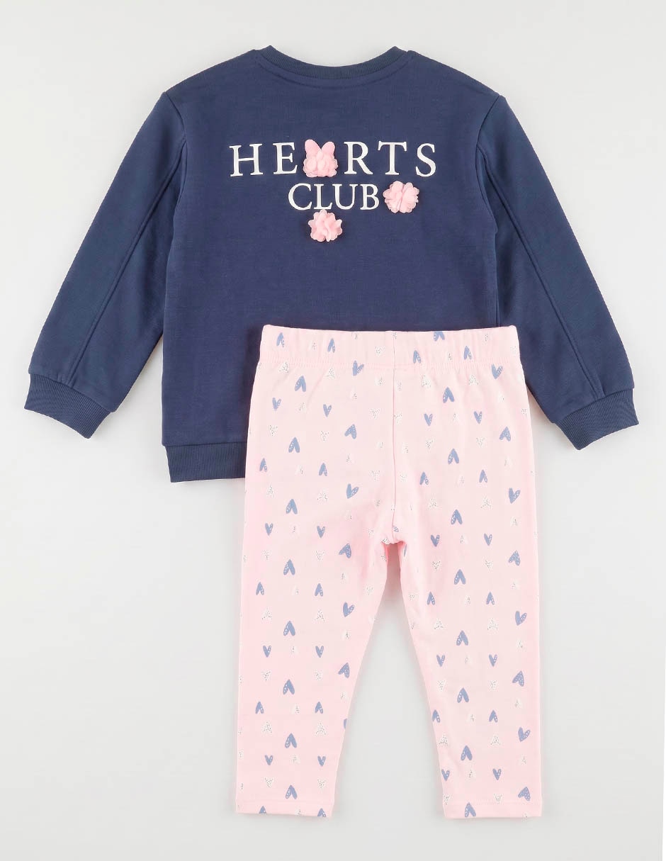 Conjunto casual de algodón para niña 2 piezas 3
