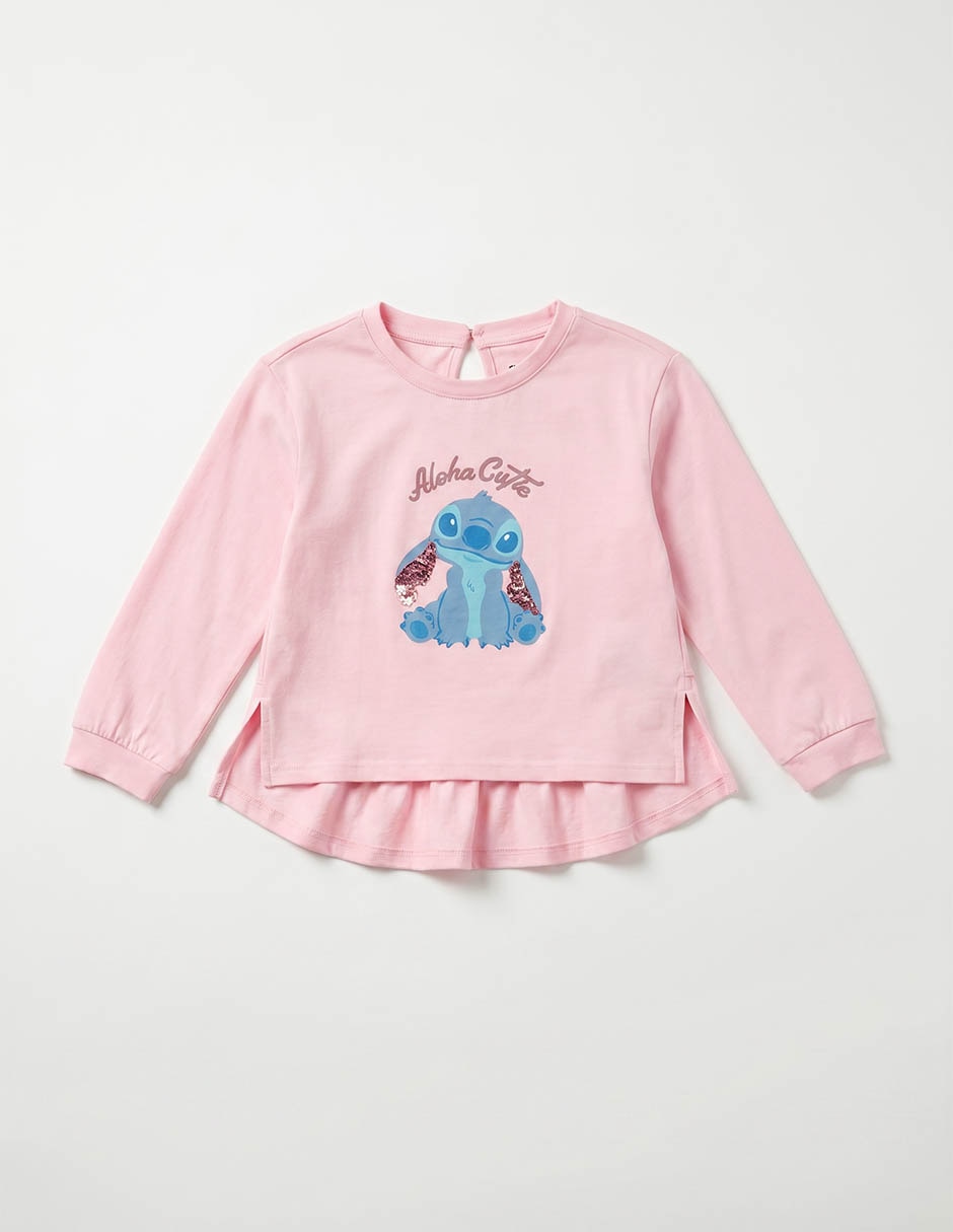 Playera Stitch manga larga para niña 2