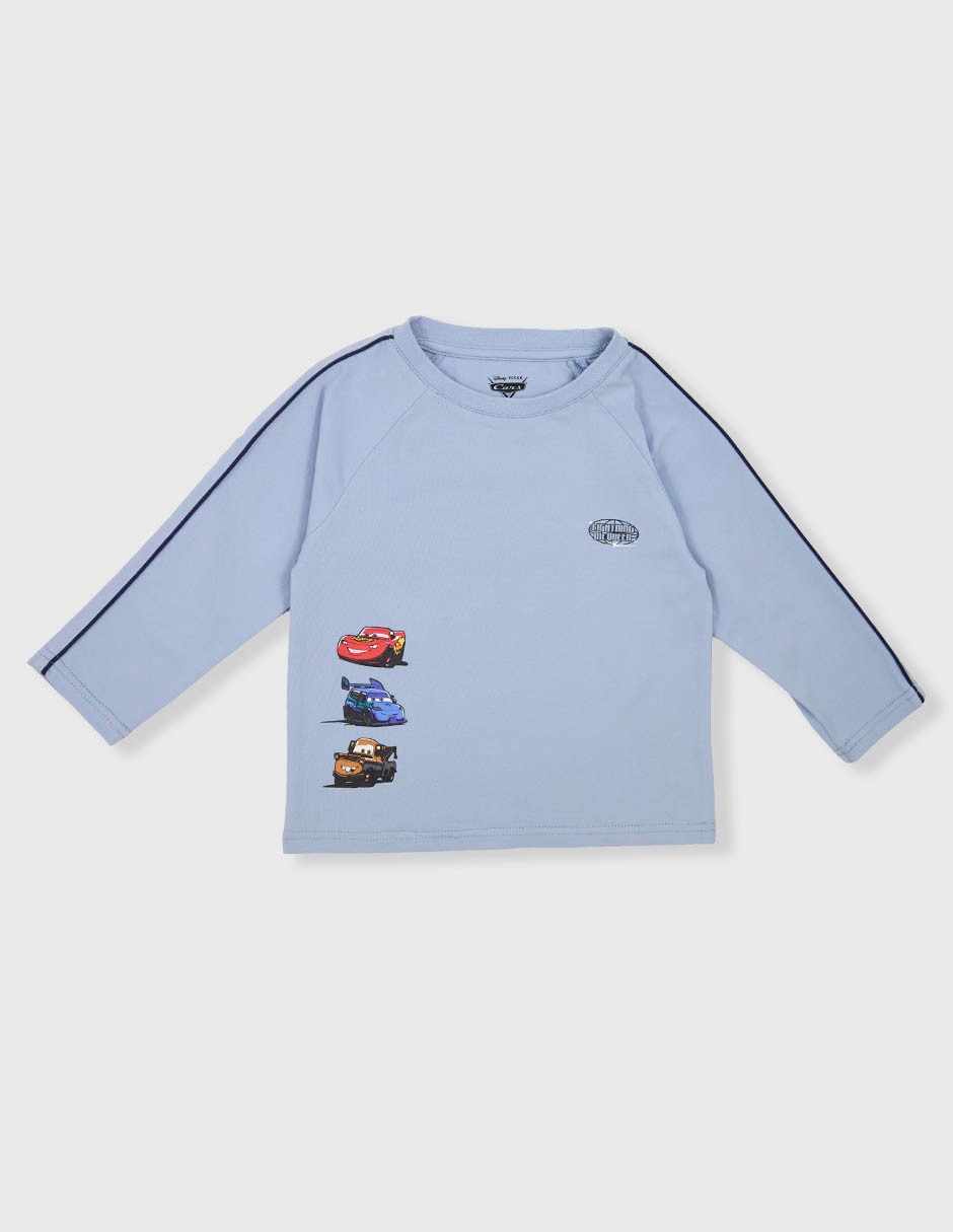 Playera Cars manga larga para bebé niño