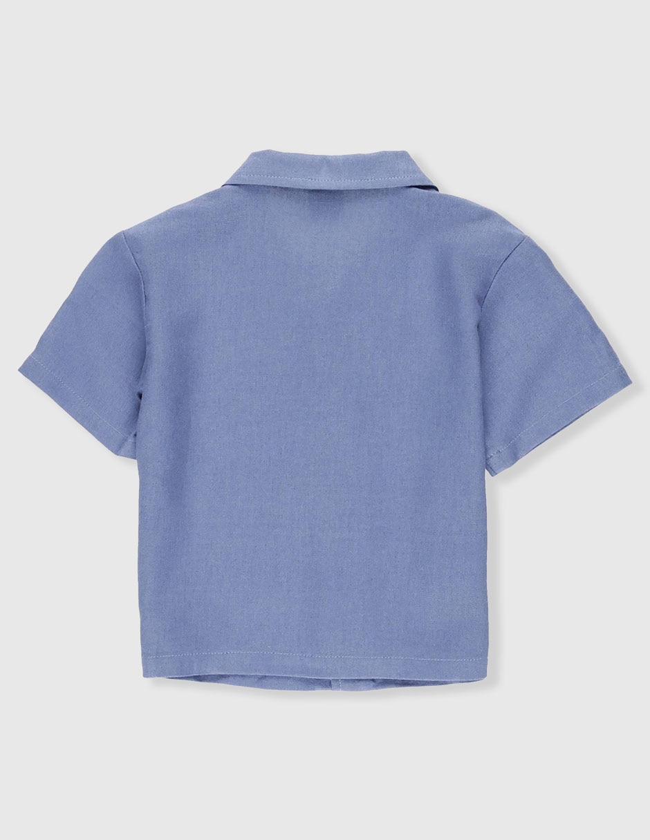 Camisa casual de algodón manga corta para bebé niño 3