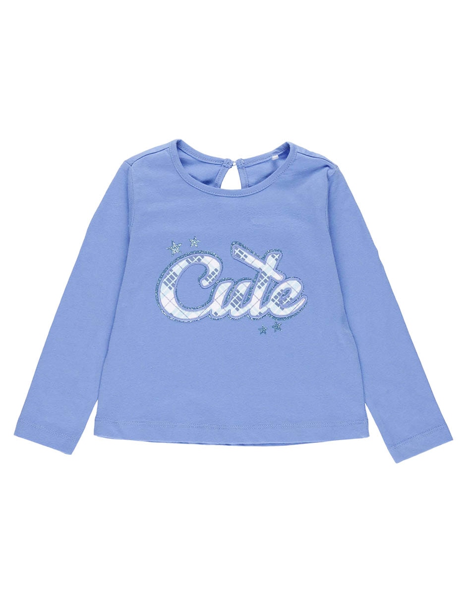 Playera manga larga para niña
