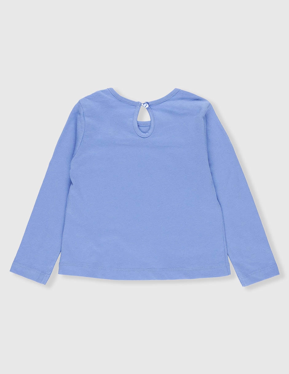 Playera manga larga para niña