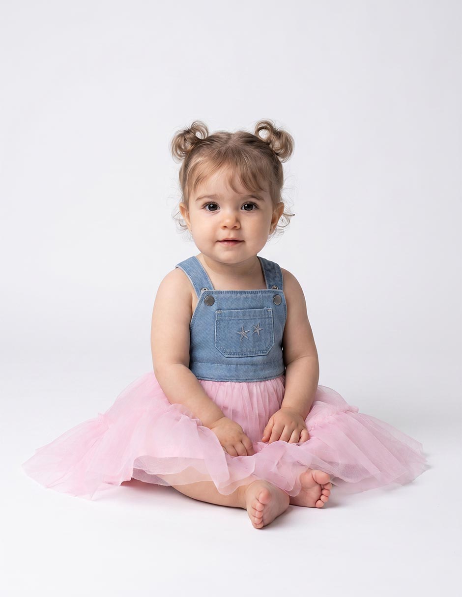 Vestido corto para niña
