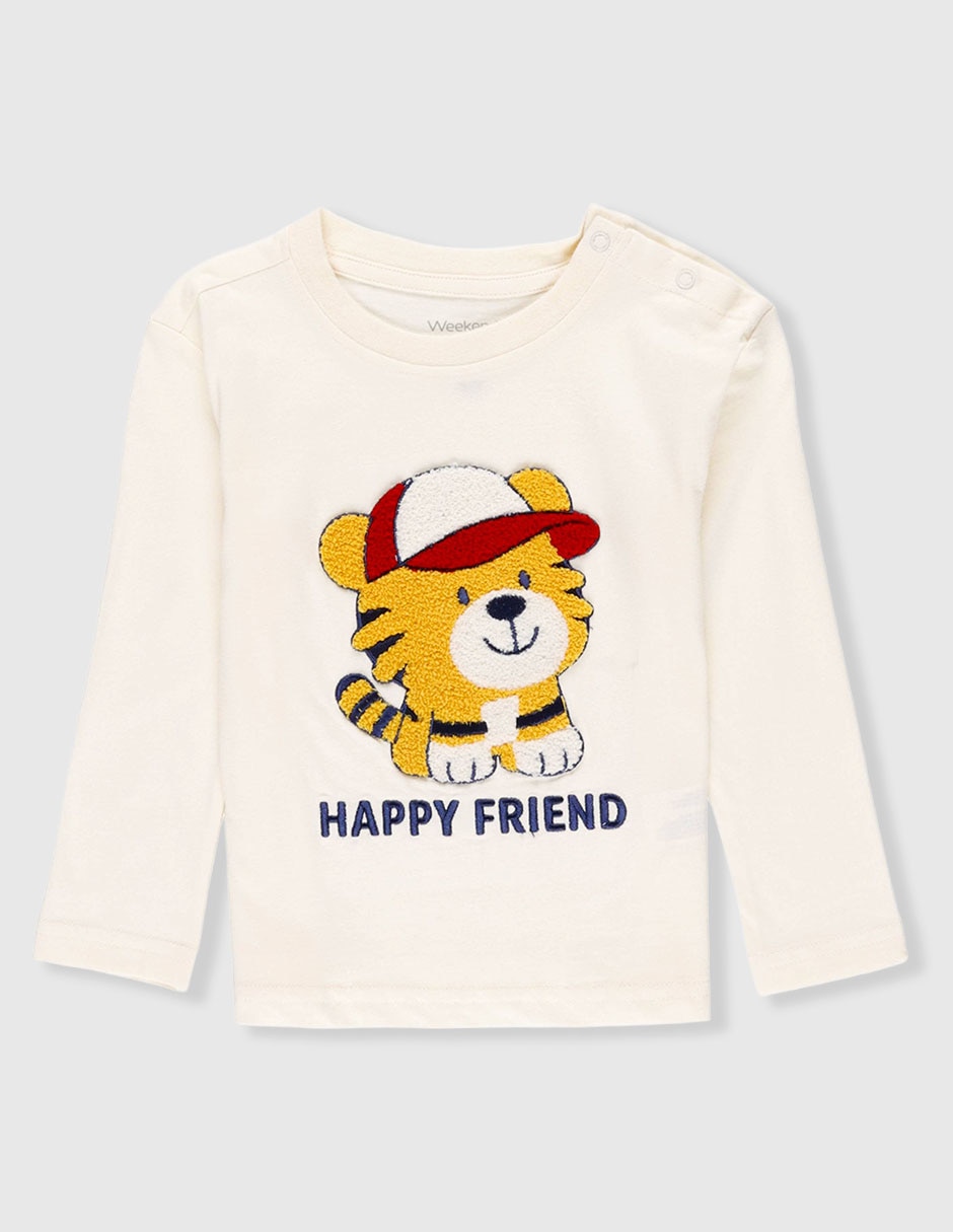 Playera manga larga para niño