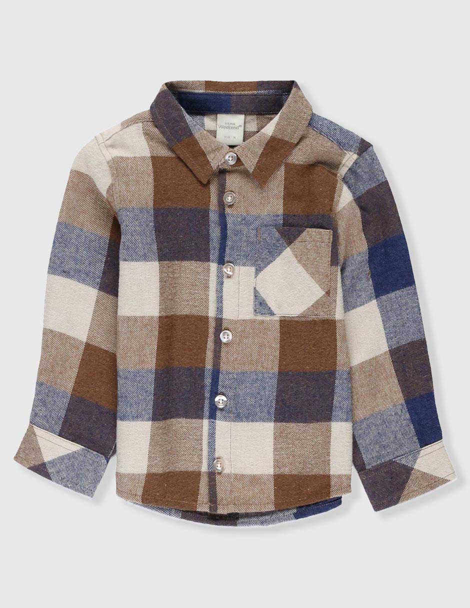 Camisa casual manga larga para niño