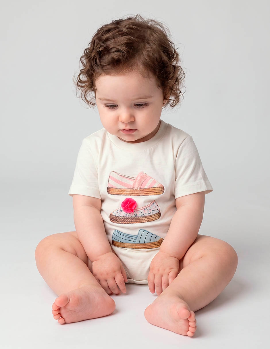 Playera manga corta para bebé niña Playera manga corta para bebé niña