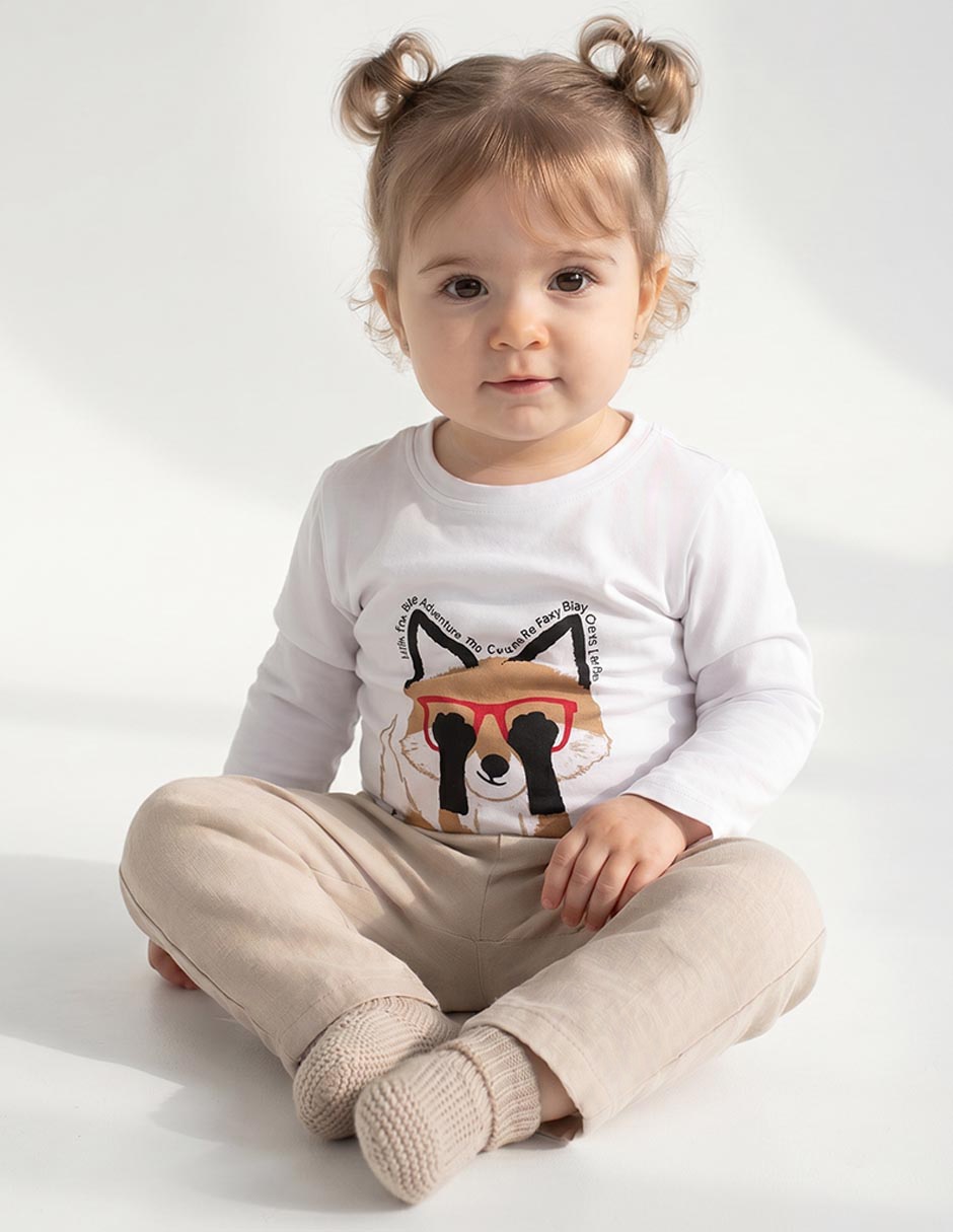 Playera manga larga niña