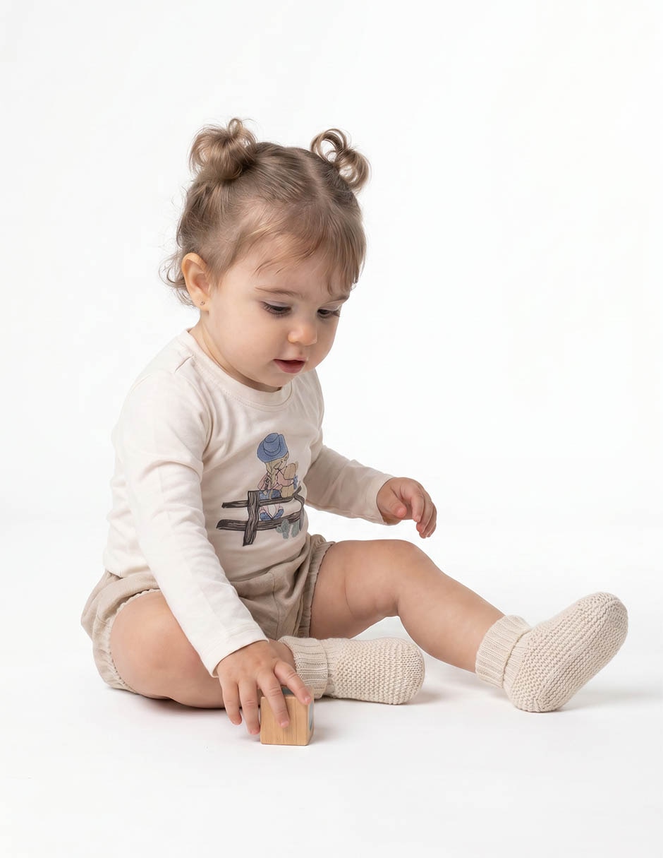 Playera manga larga para niña