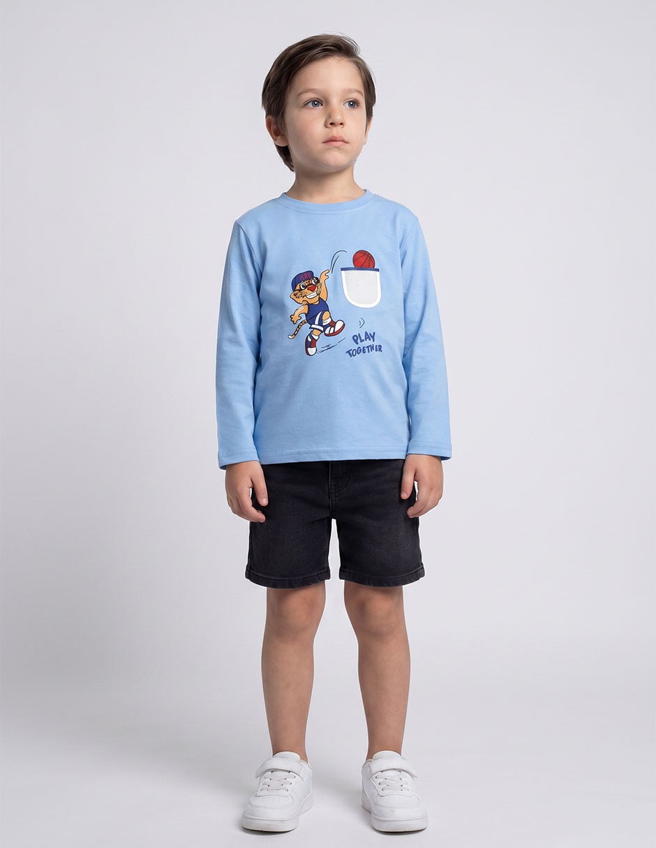 Playera manga larga para niña Playera manga larga para niña