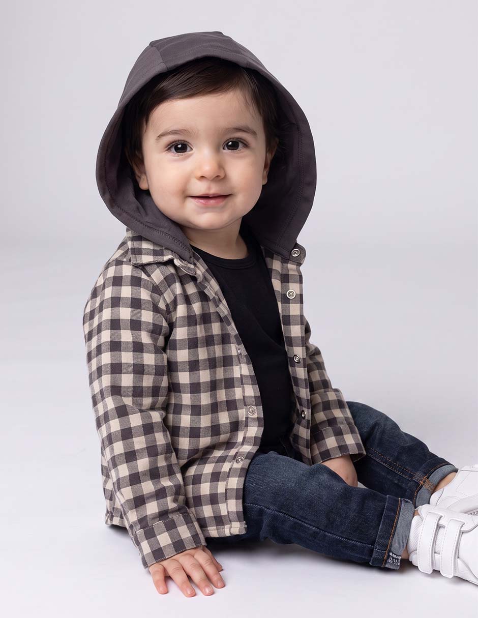 Camisa casual manga larga para niño