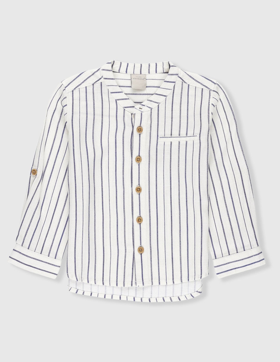 Camisa casual de algodón manga larga para niño 2