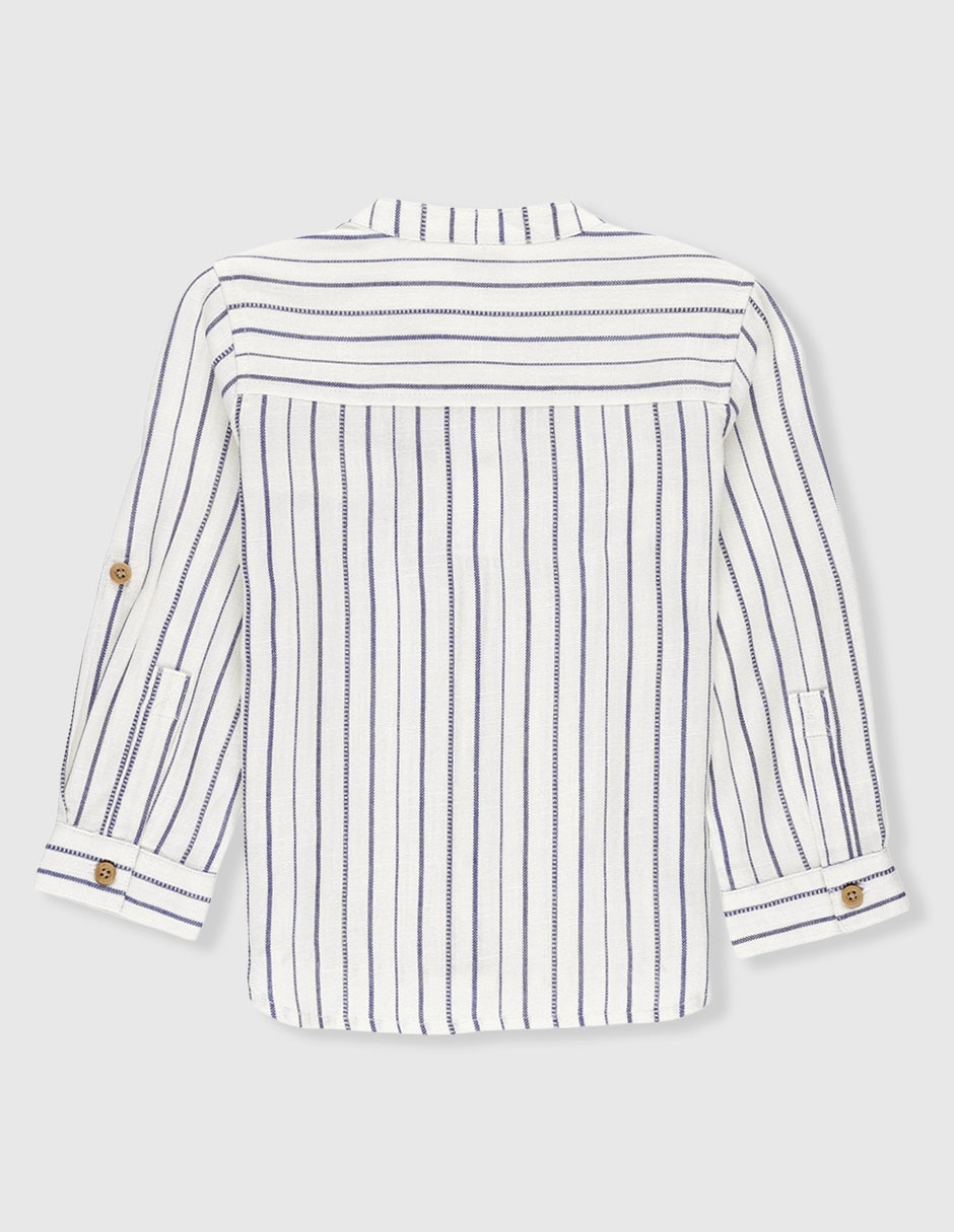 Camisa casual de algodón manga larga para niño 3