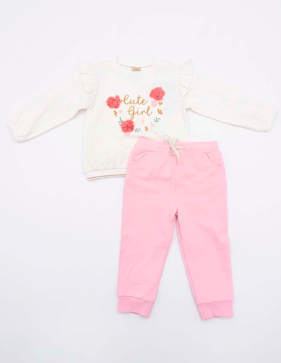 Conjunto de algodón para niña 2 piezas