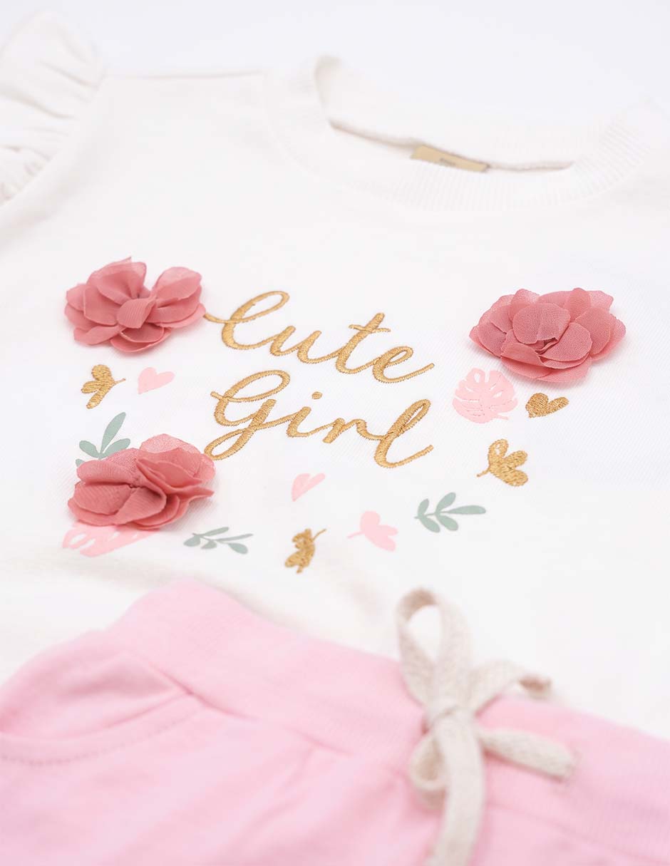 Conjunto de algodón para niña 2 piezas 3