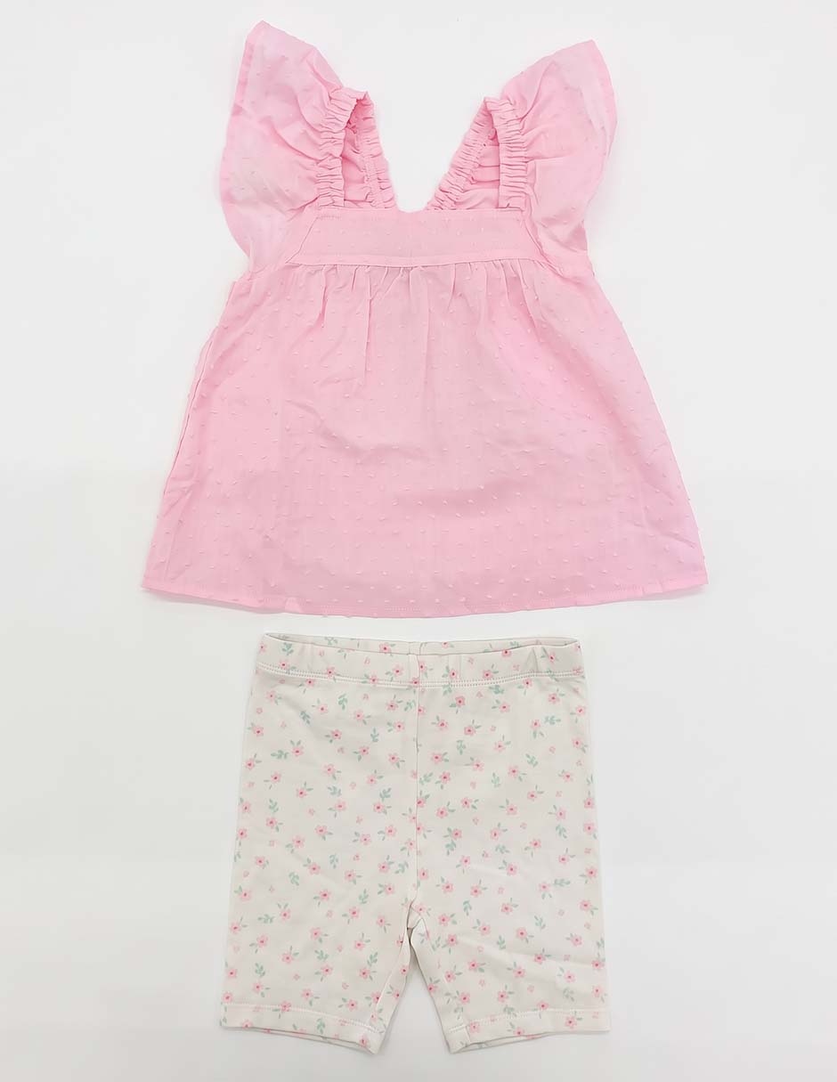 Conjunto casual de algodón para bebé niña