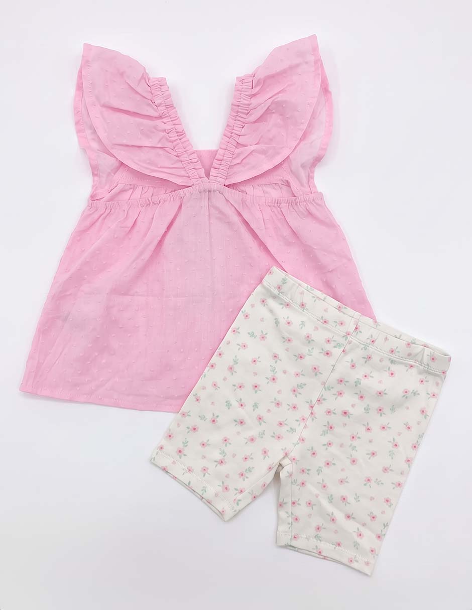 Conjunto casual de algodón para bebé niña