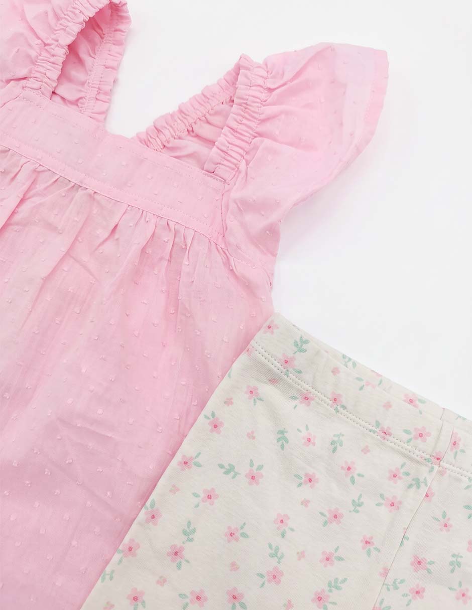 Conjunto casual de algodón para bebé niña