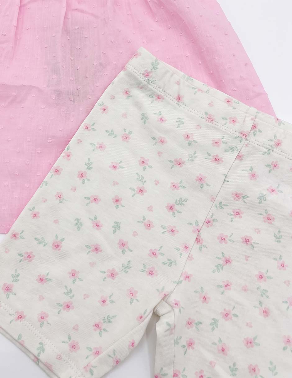 Conjunto casual de algodón para bebé niña