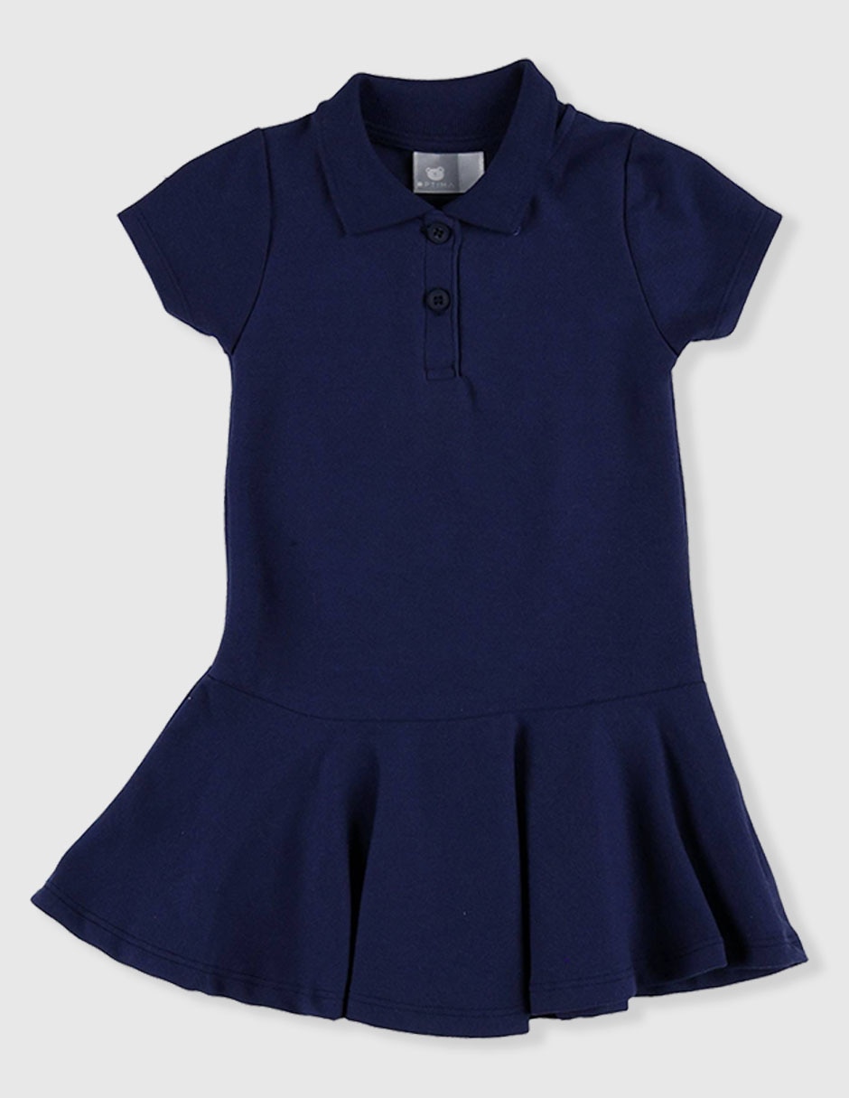 Vestido optima manga corta para niña