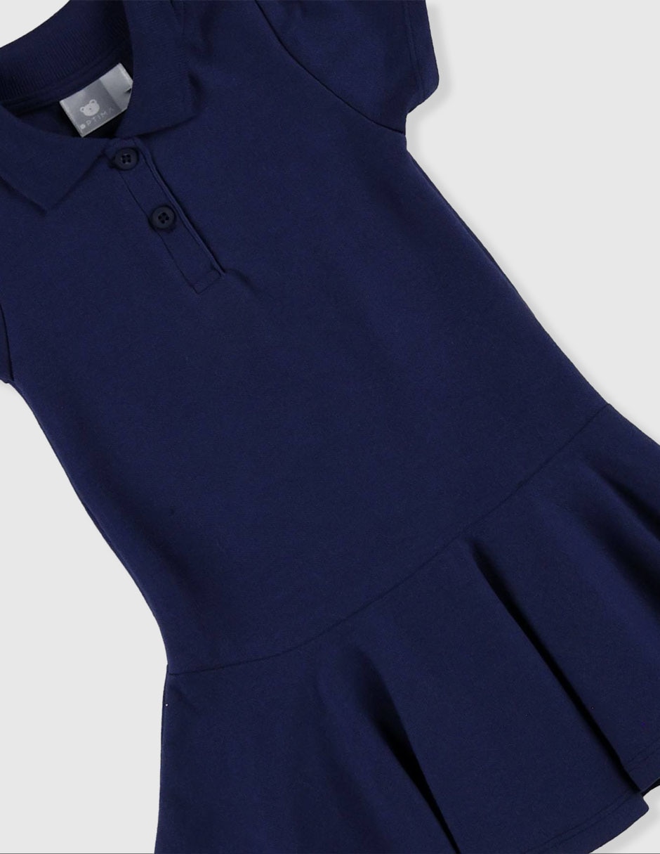 Vestido optima manga corta para niña