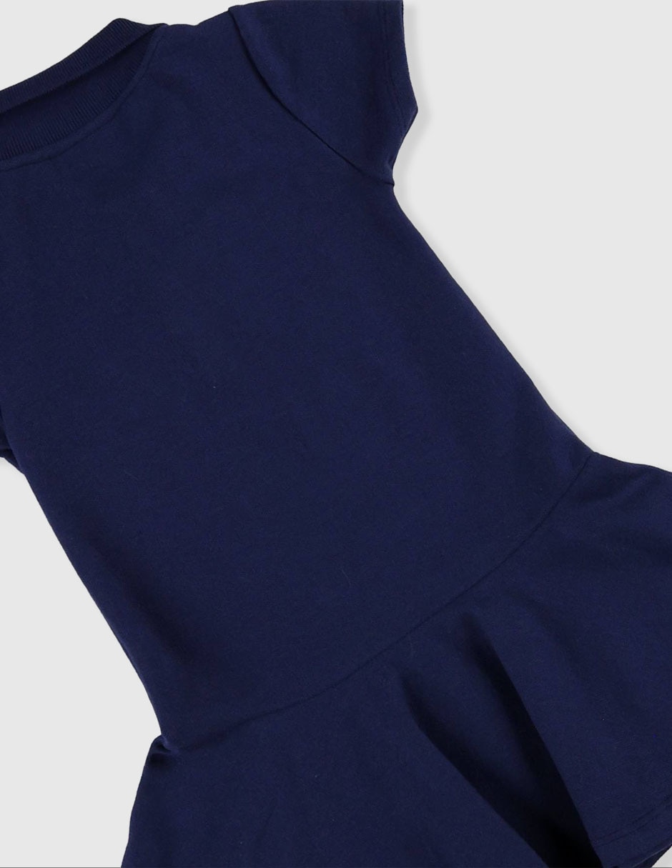 Vestido optima manga corta para niña