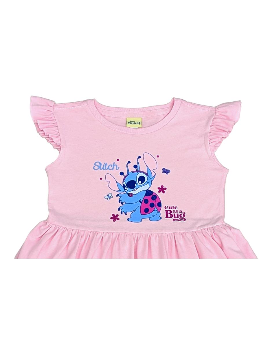 Vestido Stitch manga volantes para niña 3