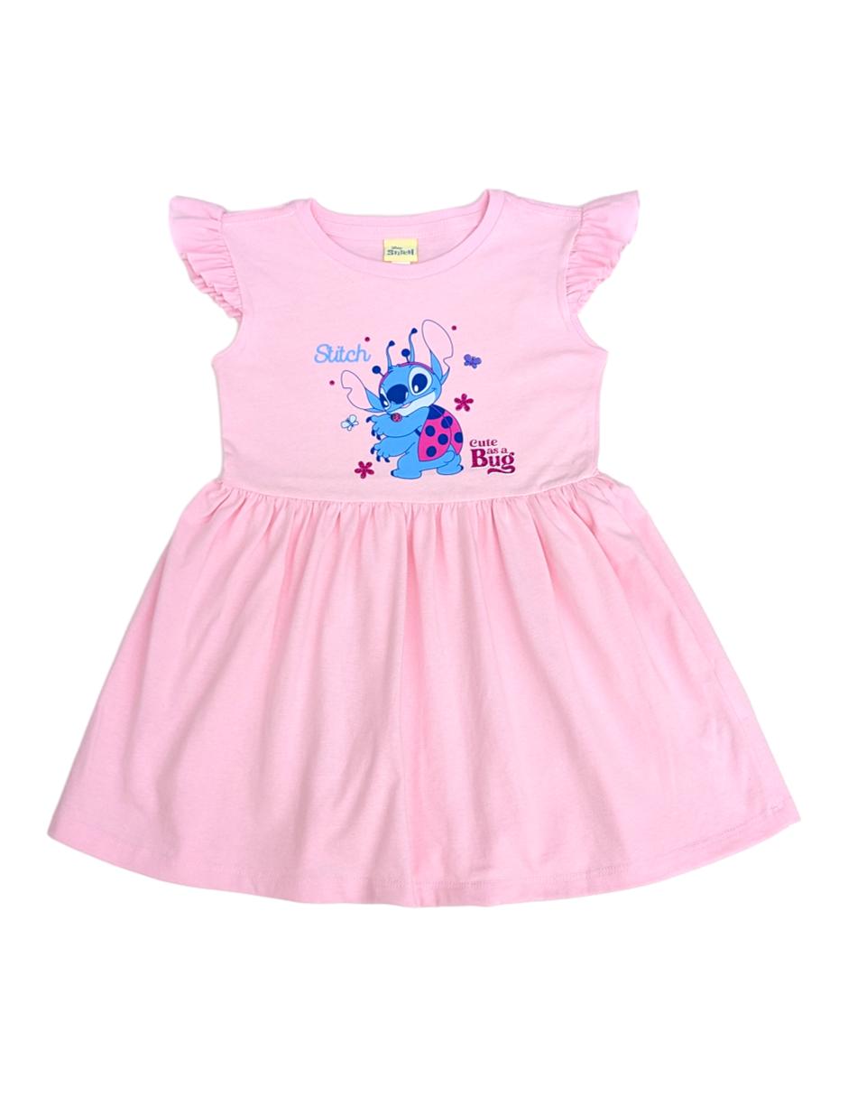 Vestido Stitch manga volantes para niña Vestido Stitch manga volantes para niña