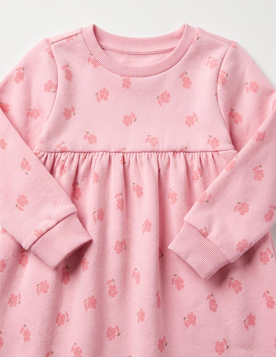 Vestido manga regular para niña 4