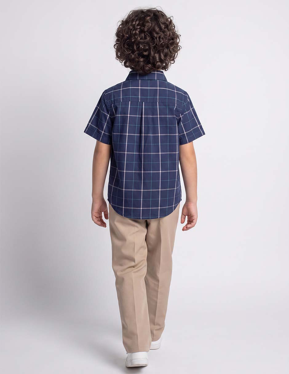Camisa Casual Manga Corta Para Niño 5
