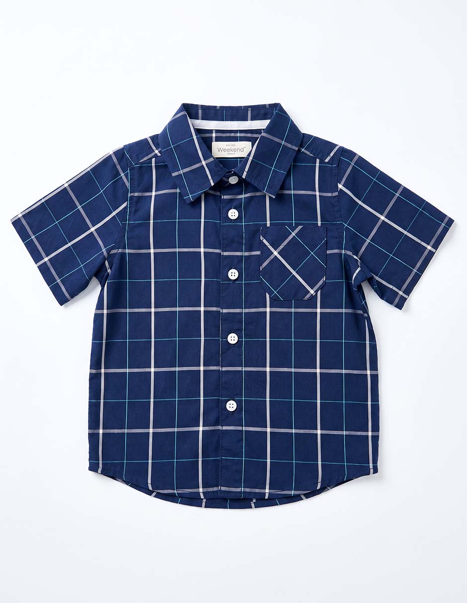 Camisa Casual Manga Corta Para Niño 4