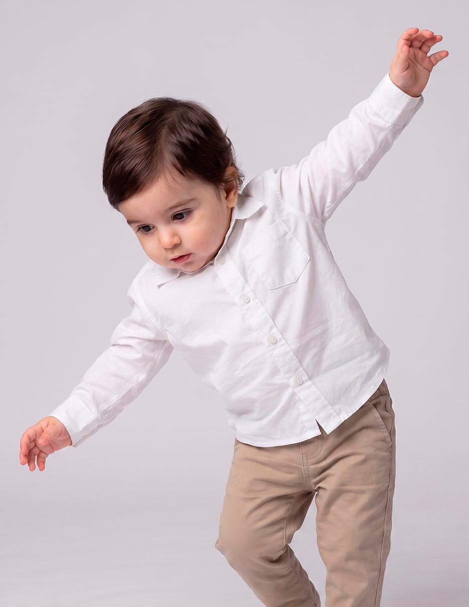 Camisa casual manga larga para niño