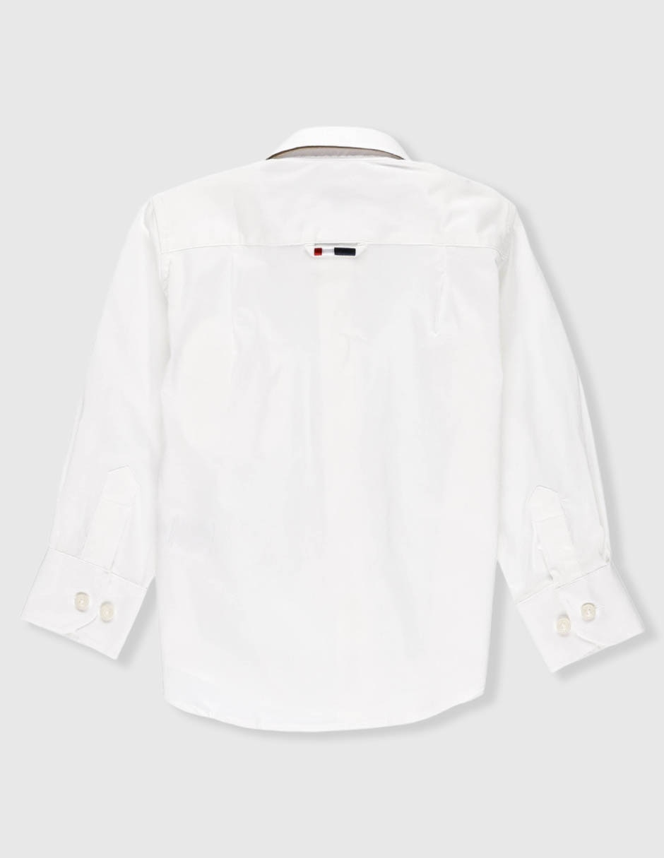 Camisa casual us polo de algodón manga larga para niño