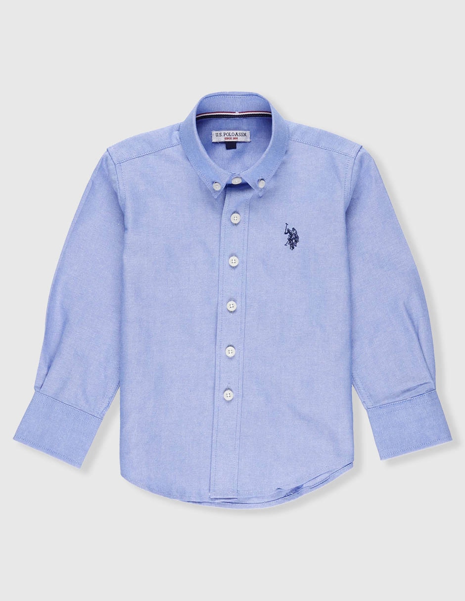 Camisa casual Us Polo de algodón manga larga para niño