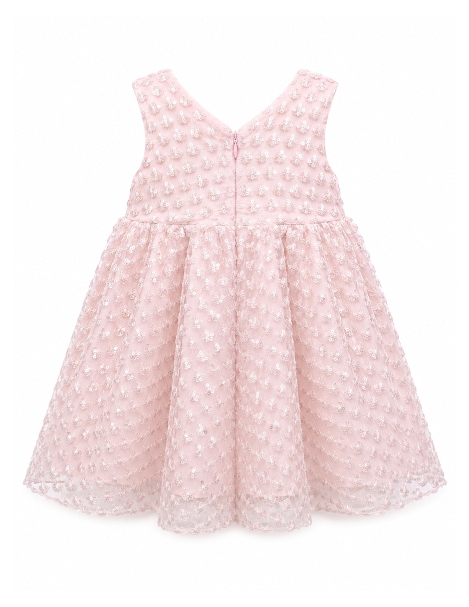 Vestido Pink Gallery formal manga corta para niña
