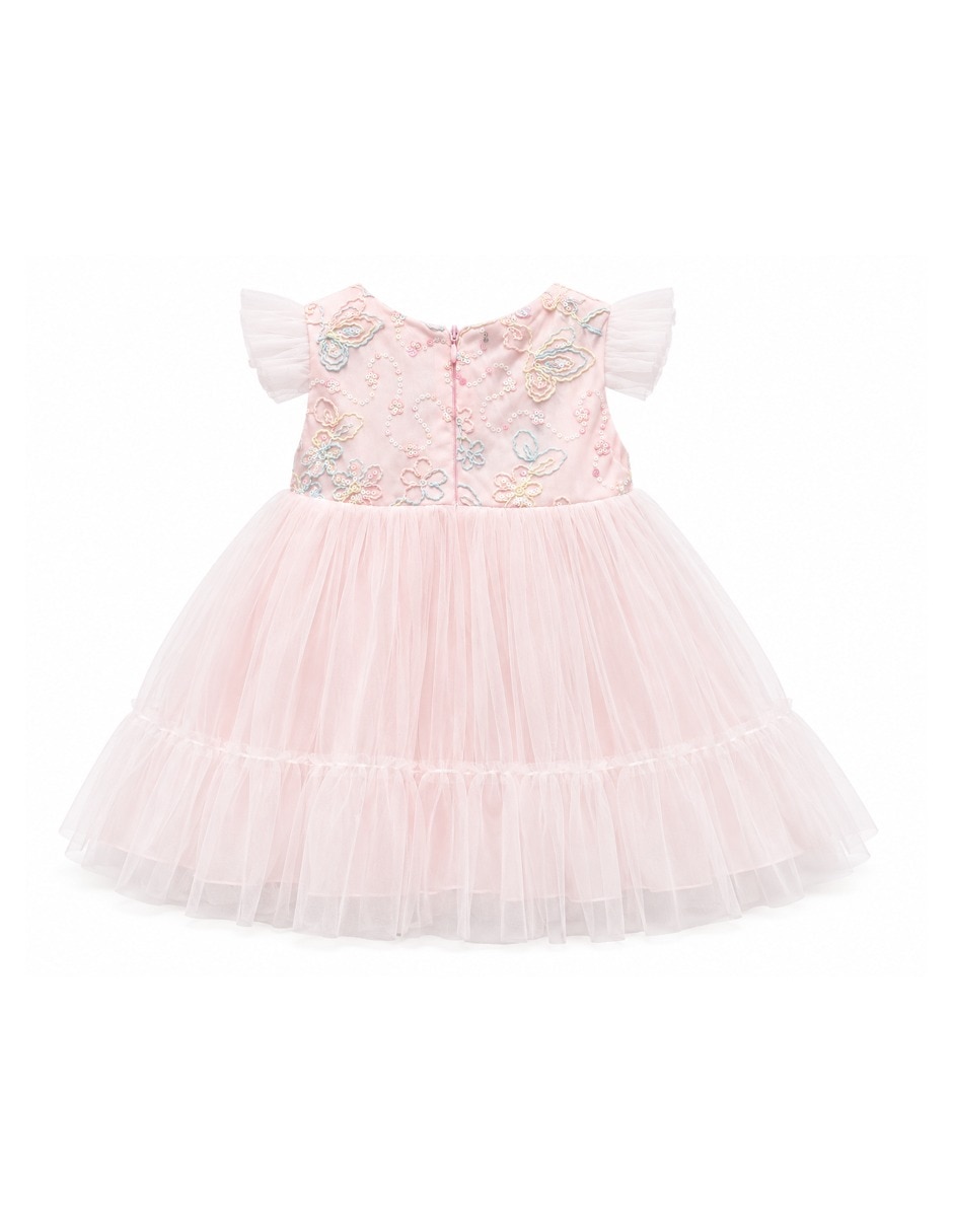 Vestido formal manga corta para niña 2