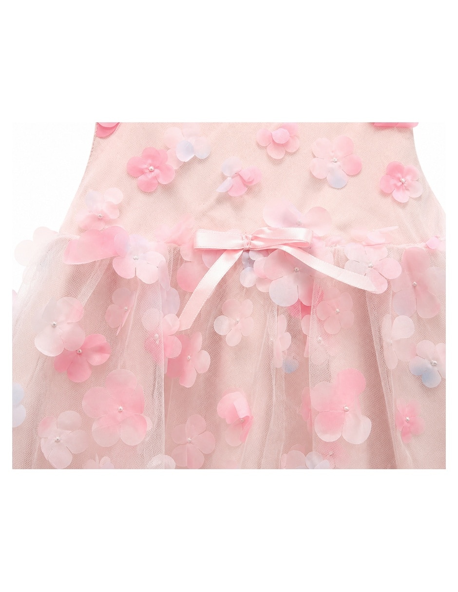 Vestido formal sin manga para niña