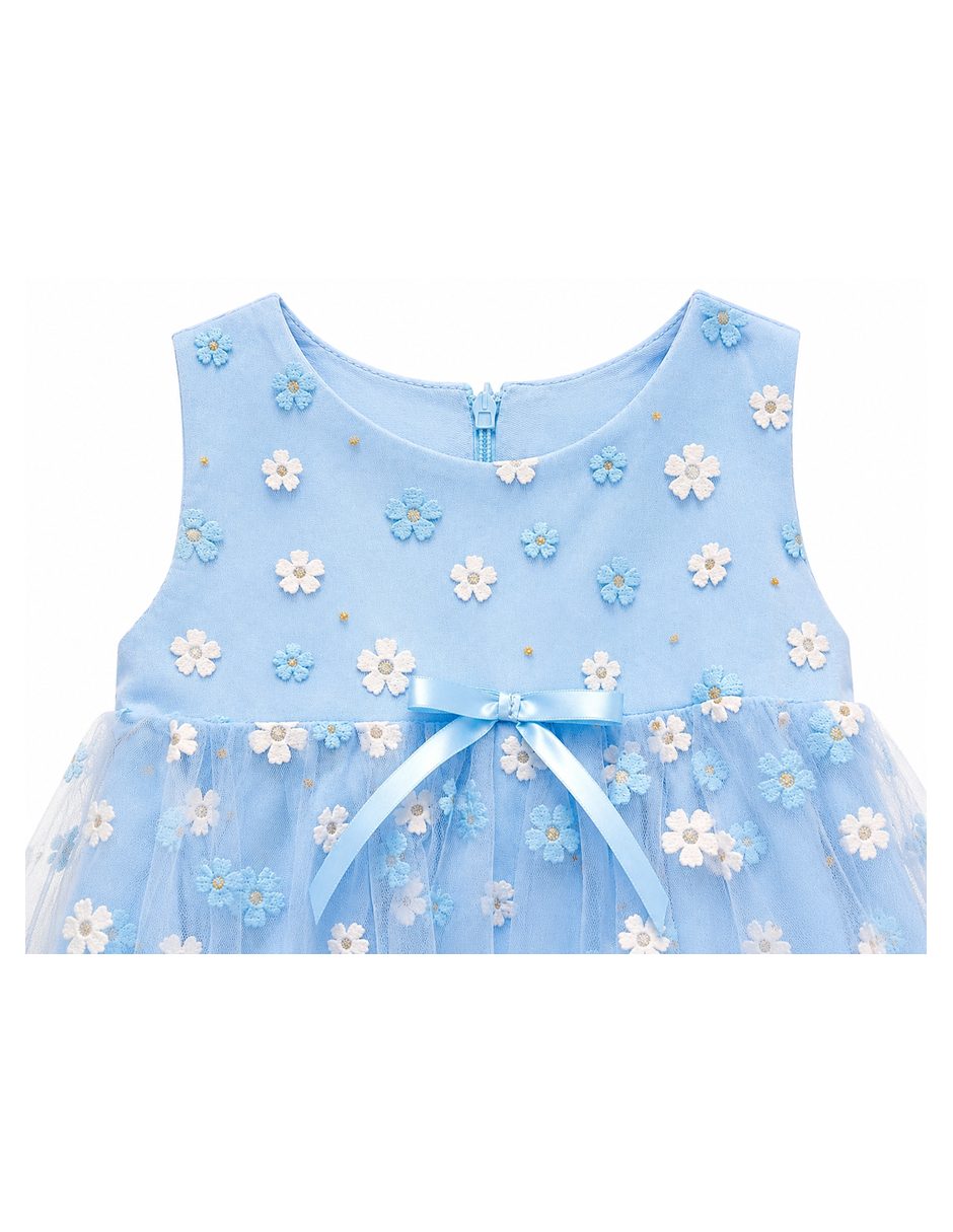 Vestido formal Cloe manga corta para niña