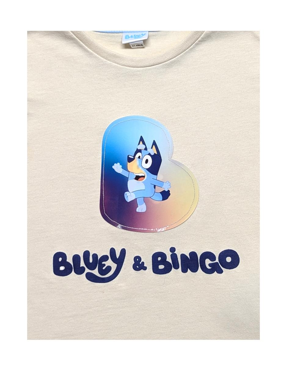 y bingo bluey manga larga para niño 3