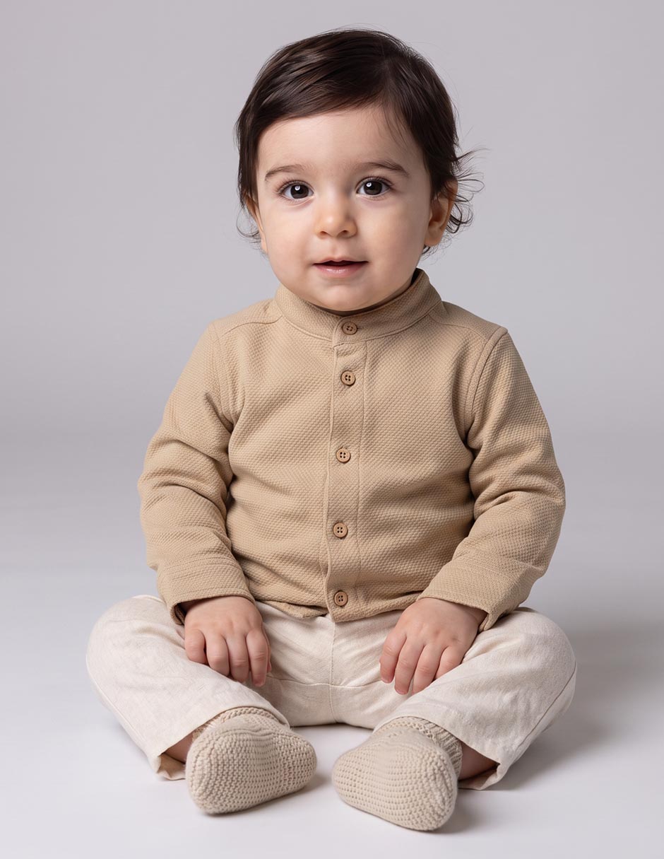 Camisa casual weekend manga larga para niño