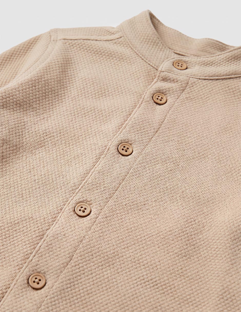 Camisa casual weekend manga larga para niño 2
