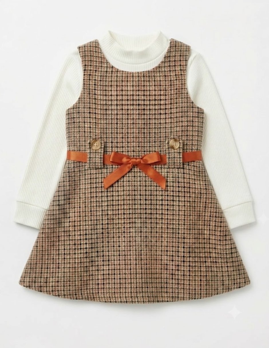 Vestido manga sin manga para niña