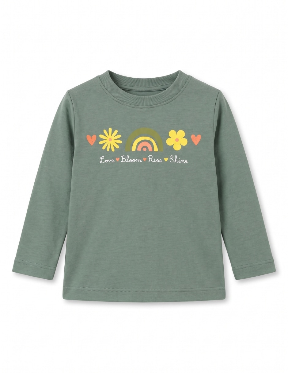 Playera manga larga para bebé niña Playera manga larga para bebé niña