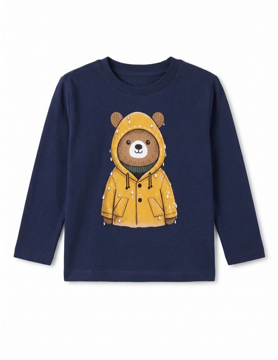 Playera manga larga para bebé niño Playera manga larga para bebé niño
