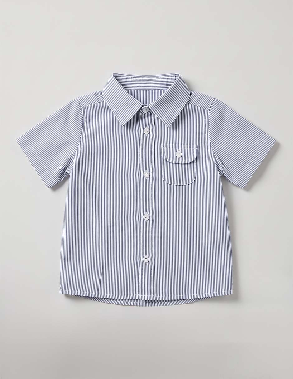 Camisa casual de algodón manga corta para niño Camisa casual de algodón manga corta para niño