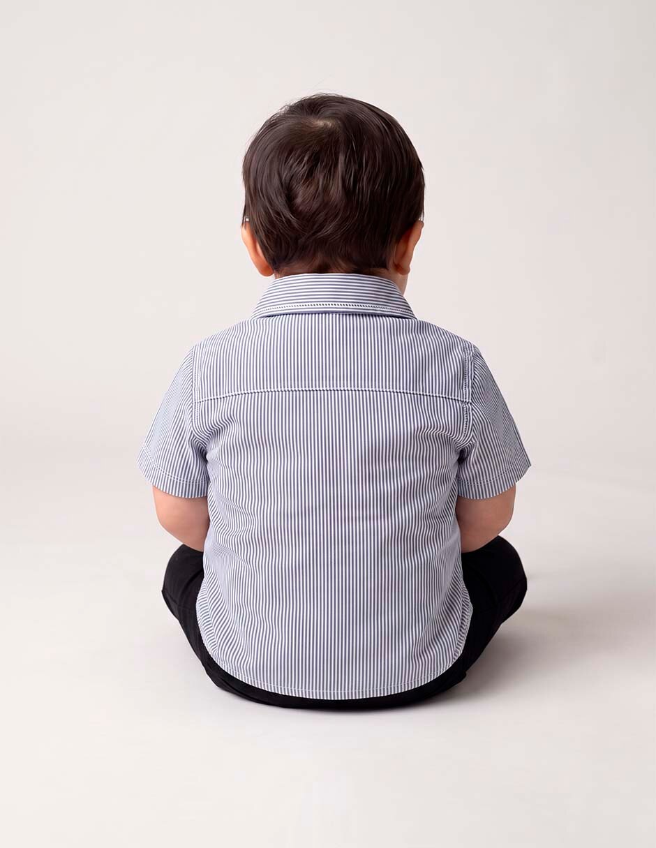 Camisa casual de algodón manga corta para niño 6
